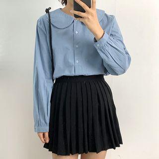 Plain Blouse / Pleated Skirt
