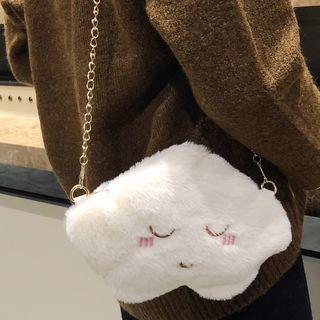 Cloud Shape Furry Crossbody Bag
