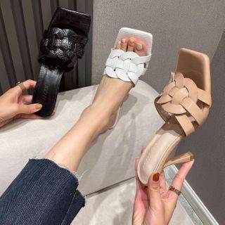 Woven Stiletto Sandals