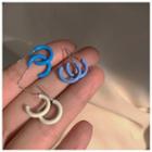 3 Pair Set: Open Hoop Earring 3 Pair - Silver - One Size