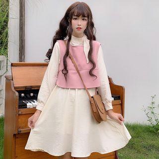 Cropped Vest / Long-sleeve Dress