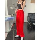 Plain Sweatpants Red - One Size