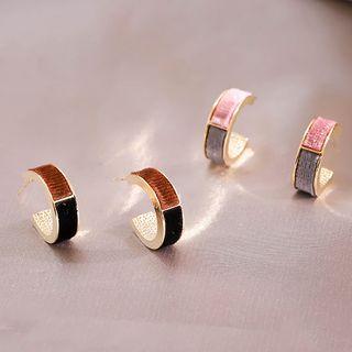 Panel Panel Open Hoop Earring
