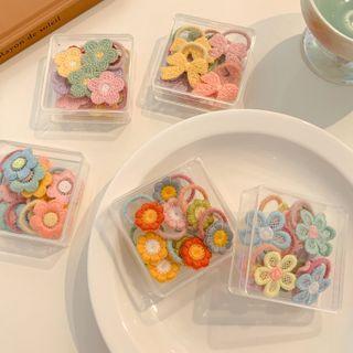 Set Of 10: Mini Flower / Butterfly Hair Tie
