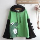 Two-tone Hoodie Green - One Size