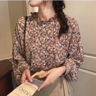 Floral Print Top Tangerine - One Size