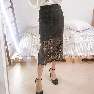H-line Long Lace Skirt