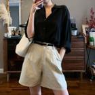 Plain Shirt / Shorts With Belt