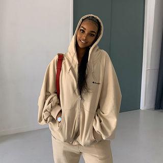 Set: Puff-sleeve Hoodie + Band-waist Pants