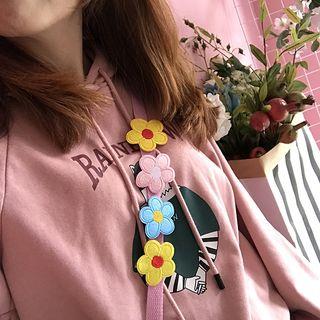 Embroidered Flower Hair Clip