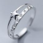 Star Layered Sterling Silver Open Ring S925 Silver - Silver - One Size