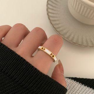 Open Ring White & Gold - One Size
