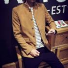 Band Collar Single-breasted Jacket