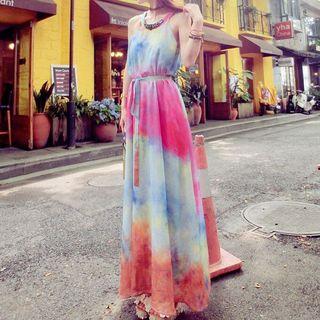 Strappy Chiffon Maxi Sundress