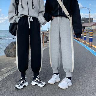 Cropped Contrast Trim Sweatpants / Hoodie