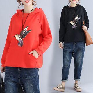 Bird Print Hoodie