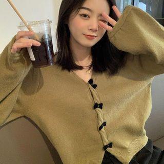 V-neck Bow Detail Sweater