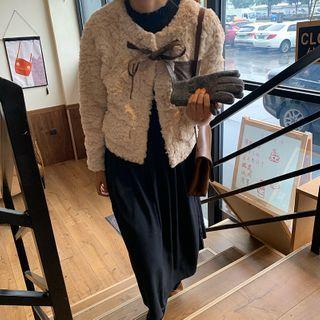 Bow Furry Jacket