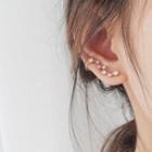 Sterling Silver Geometric Rhinestone Earrings