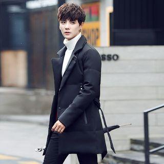 Plain Notch Lapel Down Coat
