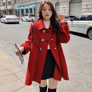 Sailor-collar Button Coat