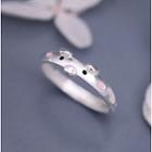 925 Sterling Silver Pig Open Ring 1 Pair - As Shown In Figure - One Size