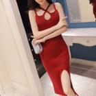 Sleeveless Cutout Knit Dress