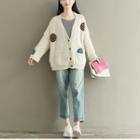 Pocketed Cardigan Off-white - One Size