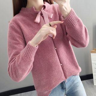 Bow Buttoned Sweater