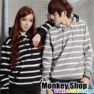 Striped Hooded Pullover