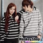 Striped Hooded Pullover