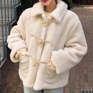 Loose-fit Sherpa-fleece Duffle Jacket