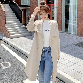 Notch Lapel Double-breasted Trench Coat