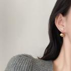 Leaf Rhinestone Alloy Dangle Earring E4503 - 1 Pair - Gold - One Size