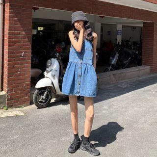 Denim A-line Tank Dress/ Tank Top