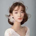 Mesh Floral Clip-on Earring