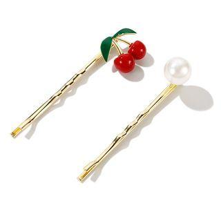 Set Of 2: Hair Clip Gold - One Size