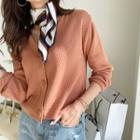 V-neck Short Knit Cardigan