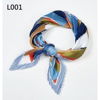Printed Accordion Satin Scarf