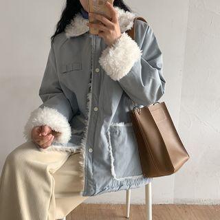 Fleece Panel Jacket Blue - One Size