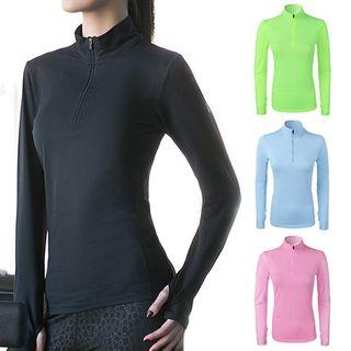 Long Sleeve Half Zip Sports Top