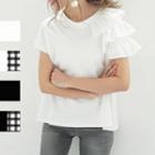 Short-sleeve Tiered Frill Trim T-shirt