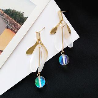 Glass Ball & Petal Dangle Earring