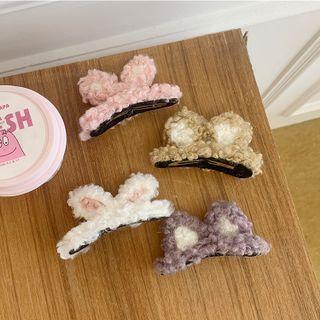 Rabbit Fleece Hair Clip