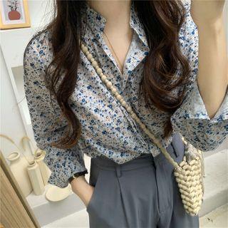 Floral Print Shirt / Wide Leg Pants