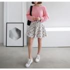 Floral Mini Flare Skirt