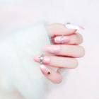 Embellished Faux Nail Tips S33 - Pink - One Size