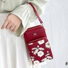 Floral Multi-section Zip Crossbody Bag