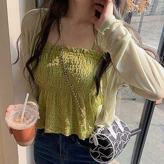 Strappy Camisole Top / Light Jacket