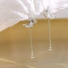 925 Sterling Silver Crystal Butterfly Earrings Earring - One Size